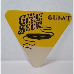 Madonna The Girlie Show Vintage 1993 Cloth Backstage Pass Pop Music Yellow